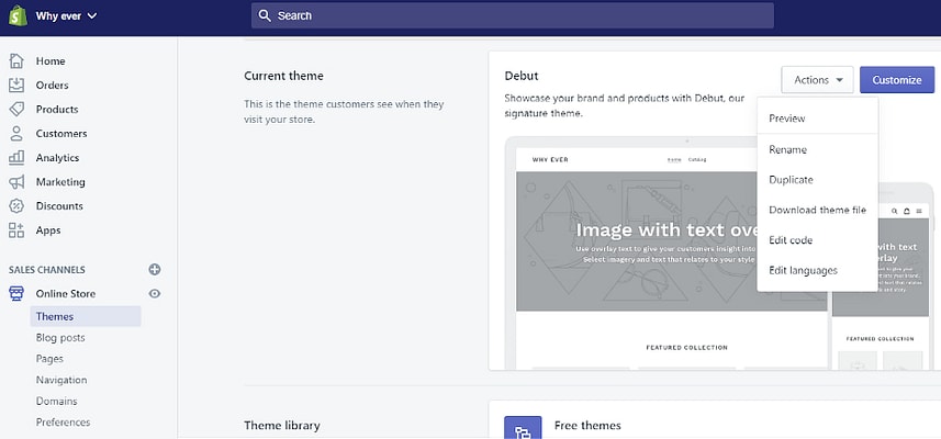 Shopify: Themes